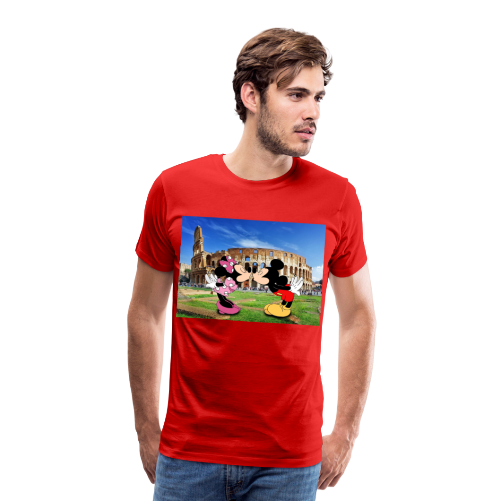 Männer Premium T-Shirt Micky Maus und Daisy - Rot