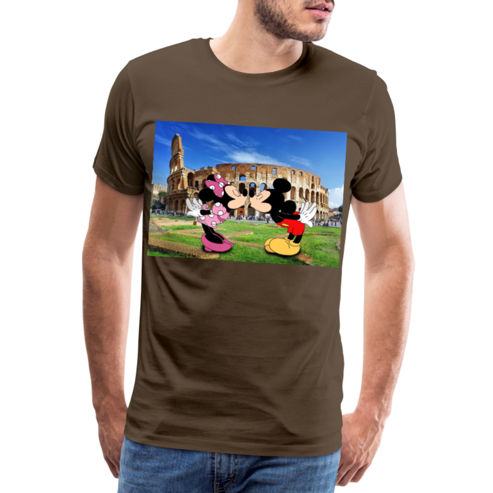 Männer Premium T-Shirt Micky Maus und Daisy - Edelbraun