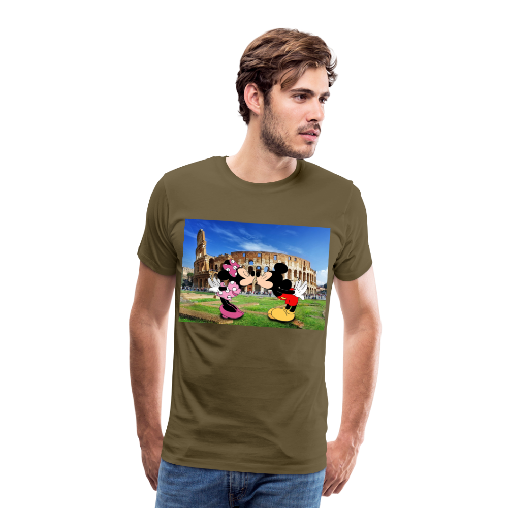 Männer Premium T-Shirt Micky Maus und Daisy - Khaki