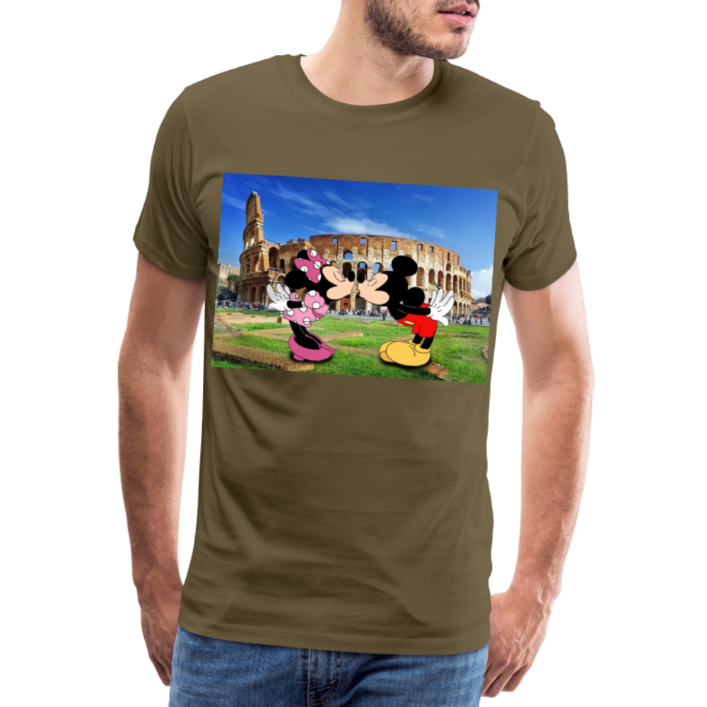Männer Premium T-Shirt Micky Maus und Daisy - Khaki