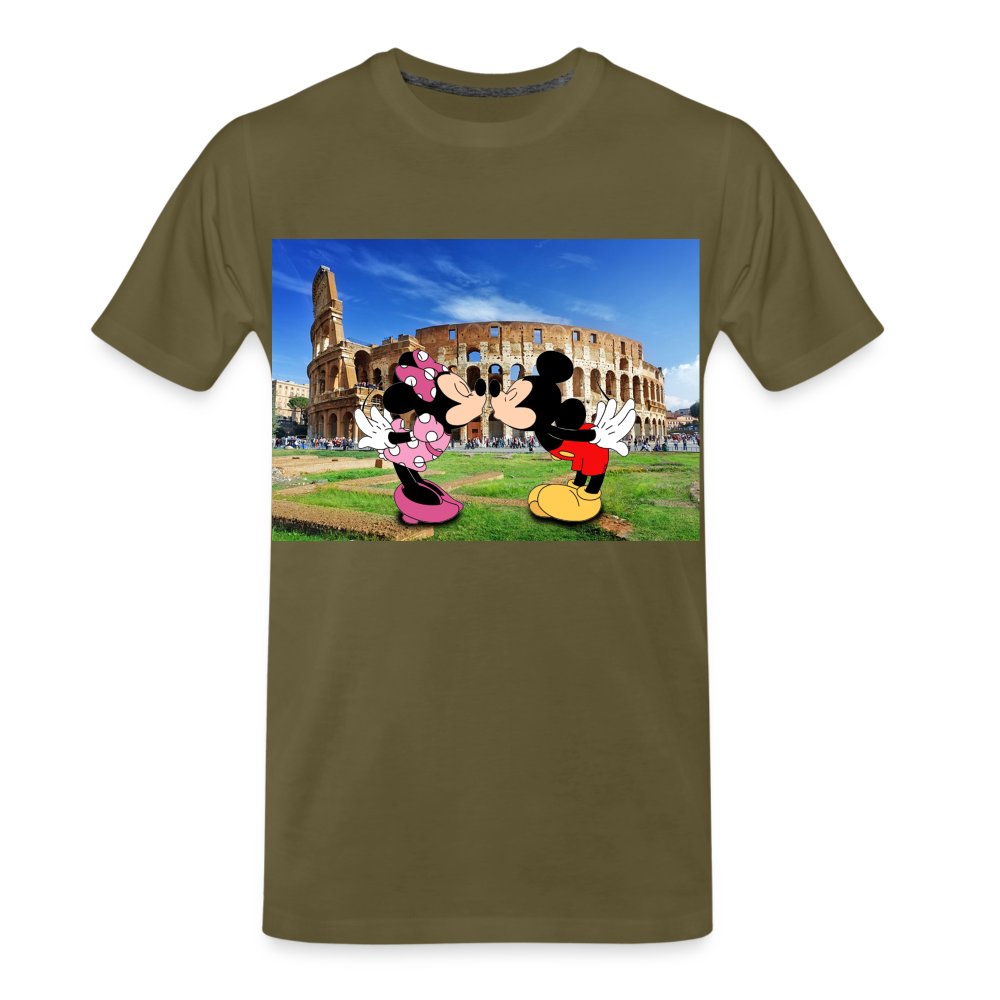 Männer Premium T-Shirt Micky Maus und Daisy - Khaki