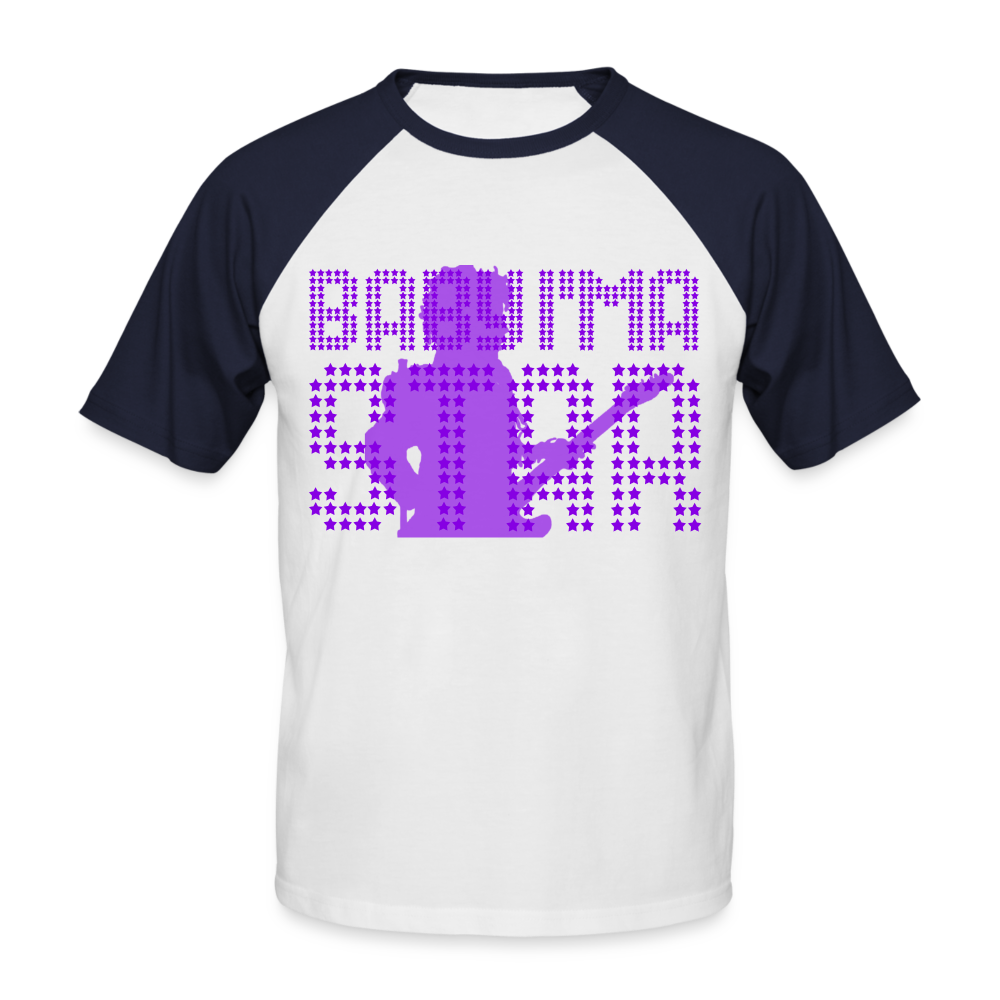 Männer Baseball-T-Shirt Baby I'm a Star Prince - Weiß/Navy