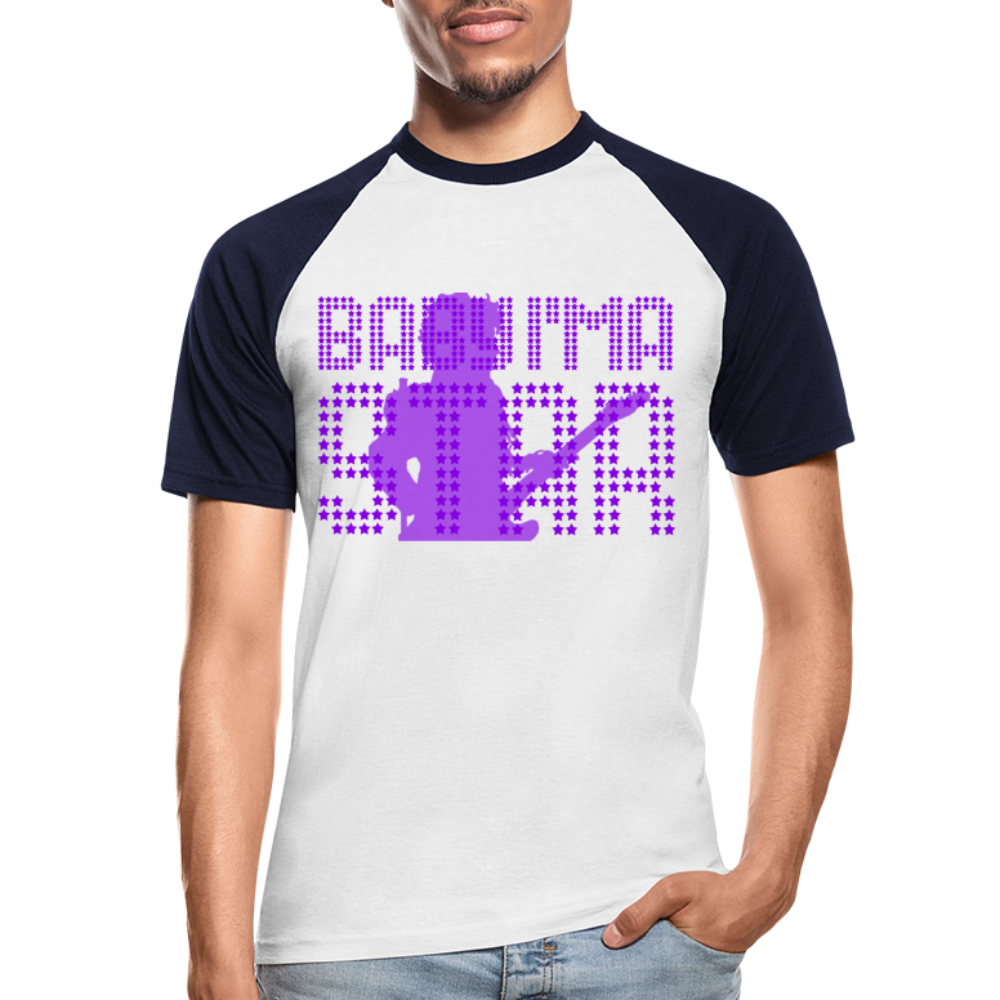 Männer Baseball-T-Shirt Baby I'm a Star Prince - Weiß/Navy