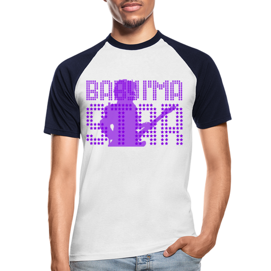 Männer Baseball-T-Shirt Baby I'm a Star Prince - Weiß/Navy