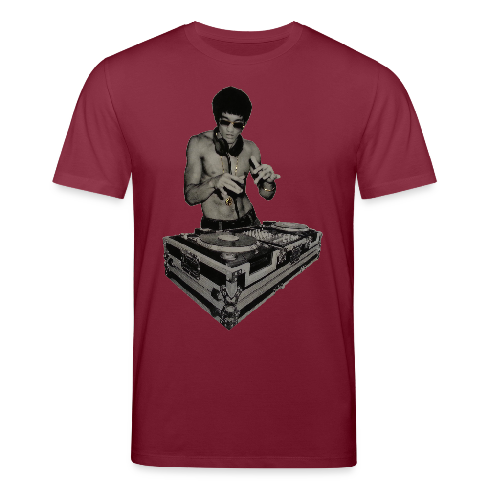Männer Bio-T-Shirt von Stanley & Stella Bruce Lee DJ - Burgunderrot