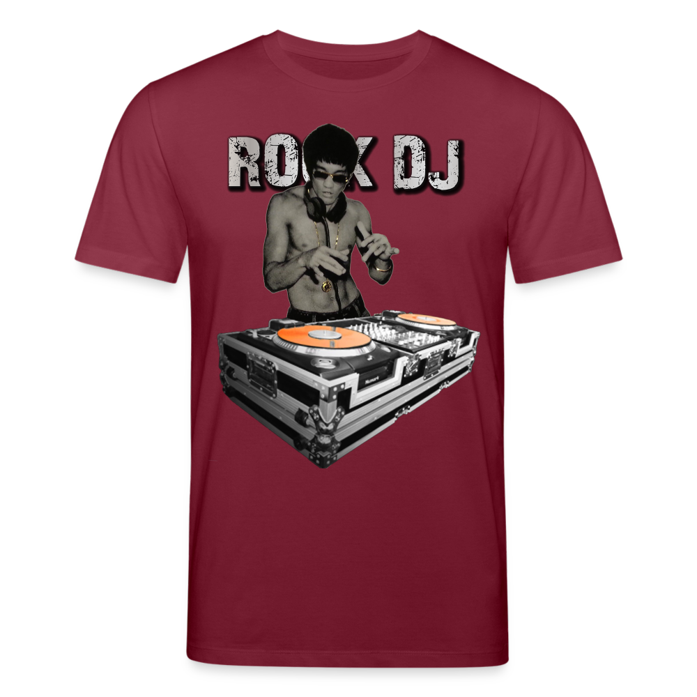 Männer Bio-T-Shirt von Stanley & Stella Bruce Lee Rock DJ - Burgunderrot