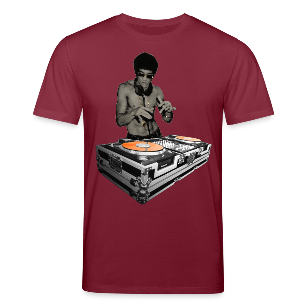 Männer Bio-T-Shirt von Stanley & Stella Bruce Lee DJ - Burgunderrot