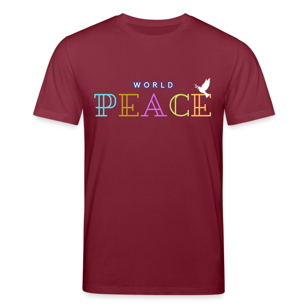 Männer Bio-T-Shirt von Stanley & Stella World Peace - Burgunderrot