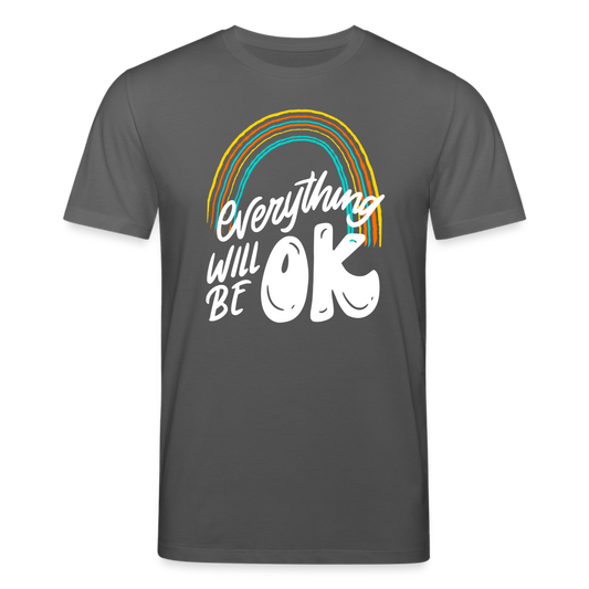 Männer Bio-T-Shirt von Stanley & Stella everything will be ok - Anthrazit
