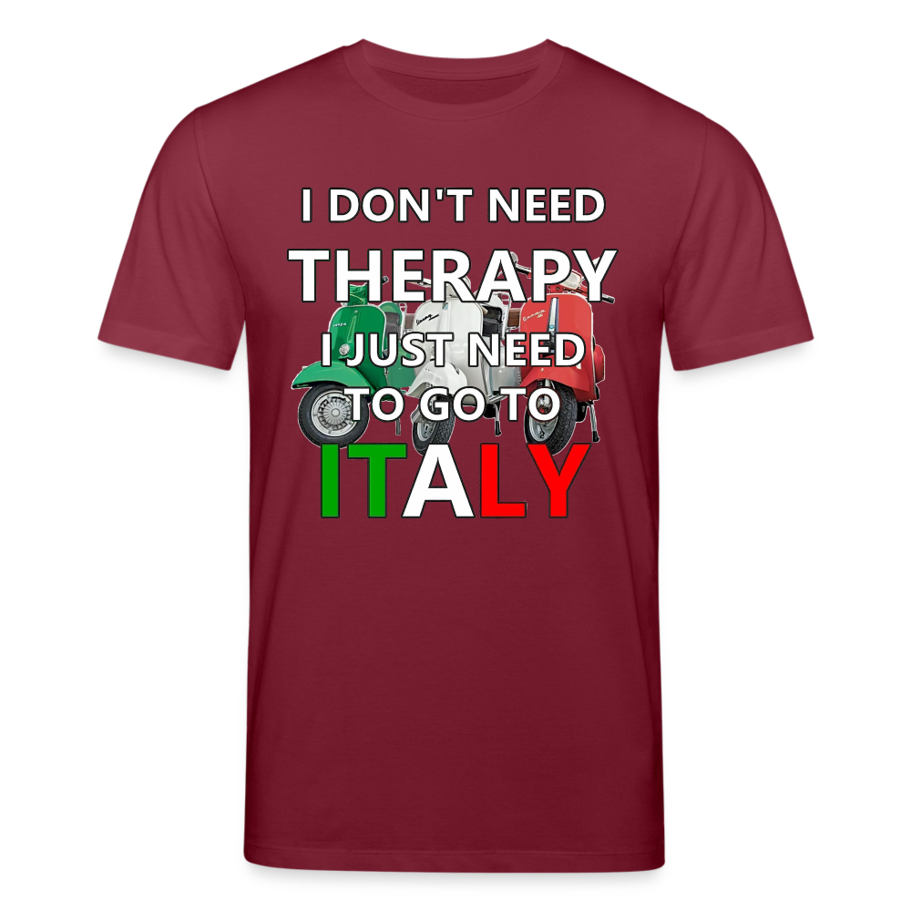 Männer Bio-T-Shirt von Stanley & Stella I DON'T NEED THERAPY - Burgunderrot