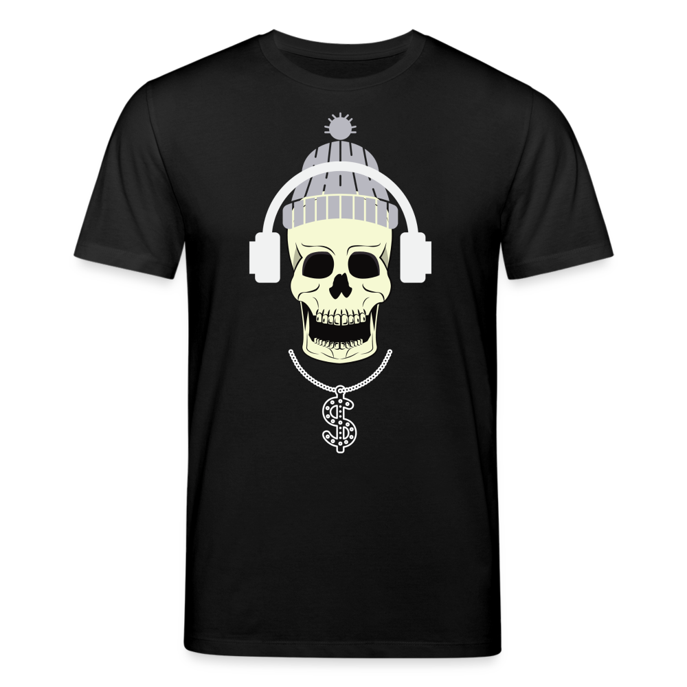 Männer Bio-T-Shirt von Stanley & Stella Skull DJ - Schwarz