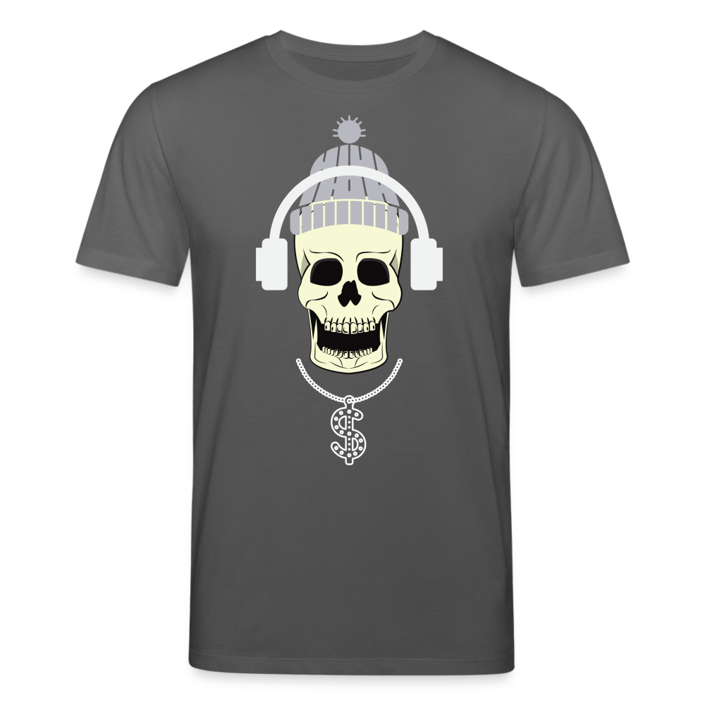 Männer Bio-T-Shirt von Stanley & Stella Skull DJ - Anthrazit