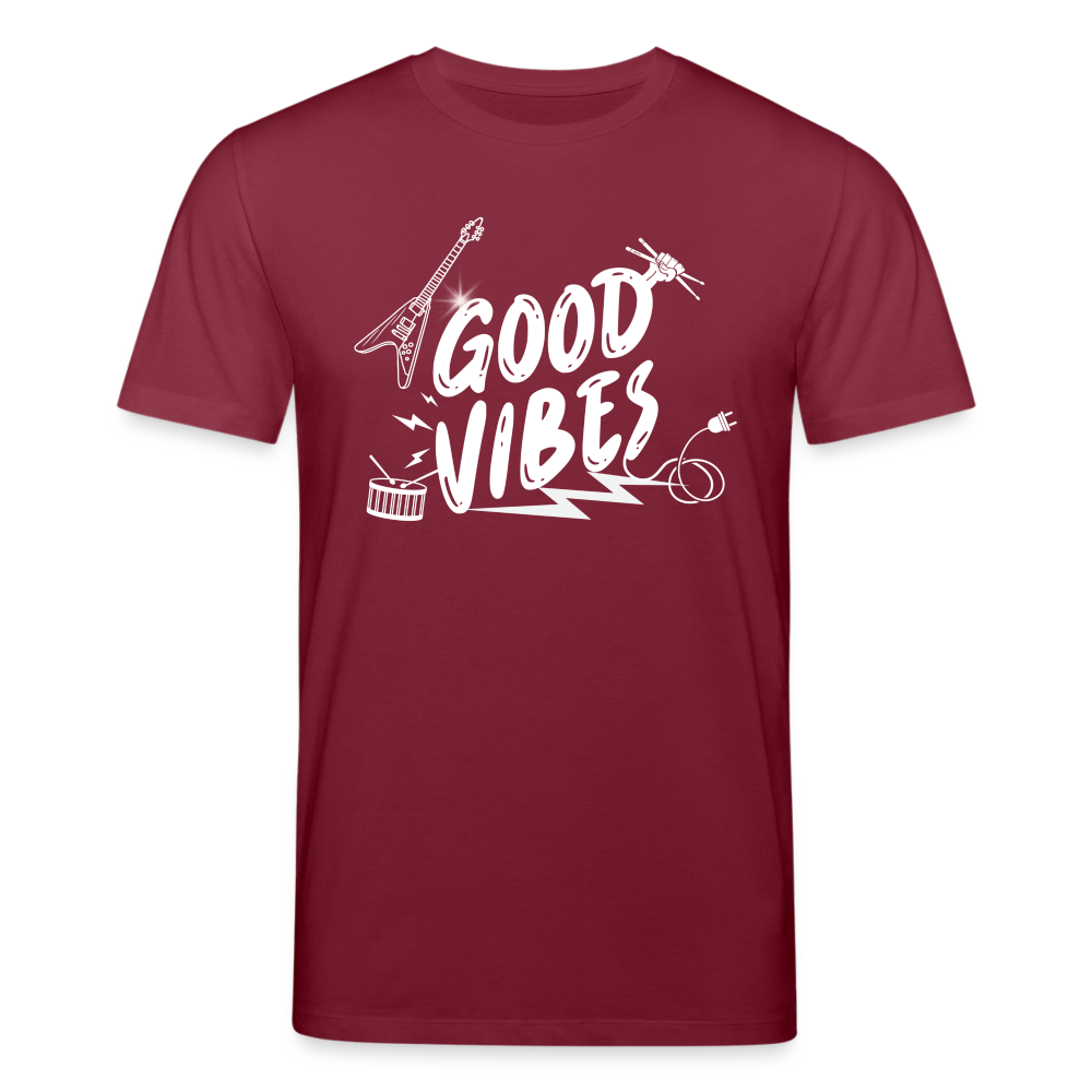 Männer Bio-T-Shirt von Stanley & Stella Good Vibes - Burgunderrot