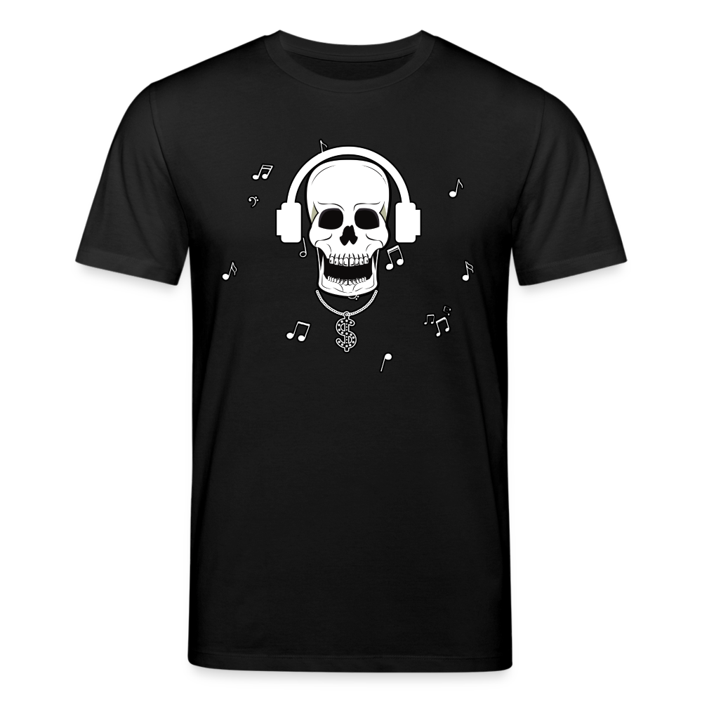 Männer Bio-T-Shirt von Stanley & Stella Skull DJ Sound Effect - Schwarz