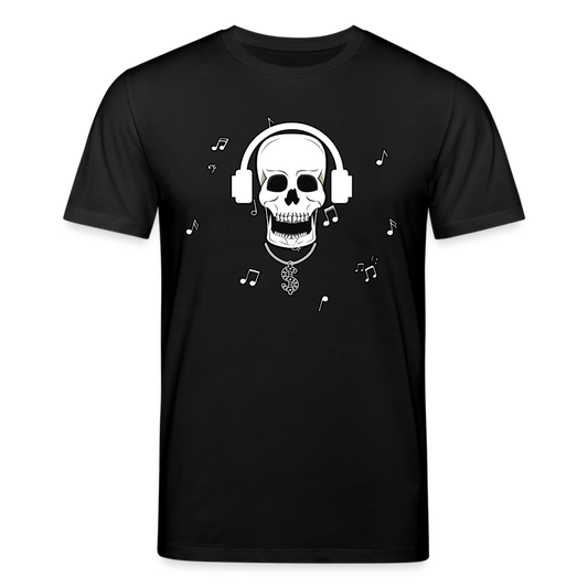 Männer Bio-T-Shirt von Stanley & Stella Skull DJ Sound Effect - Schwarz