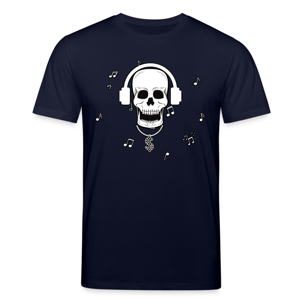 Männer Bio-T-Shirt von Stanley & Stella Skull DJ Sound Effect - Navy