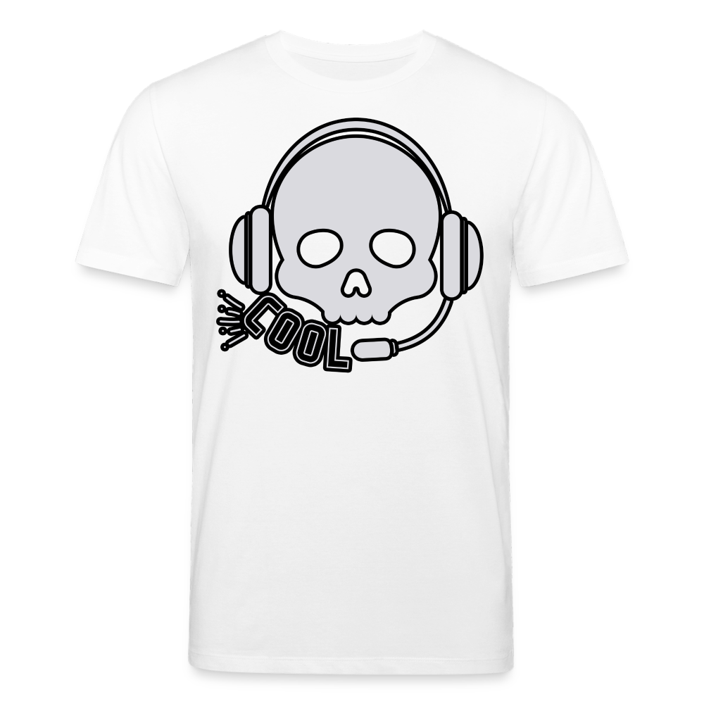 Männer Bio-T-Shirt von Stanley & Stella Skull DJ Sound - weiß