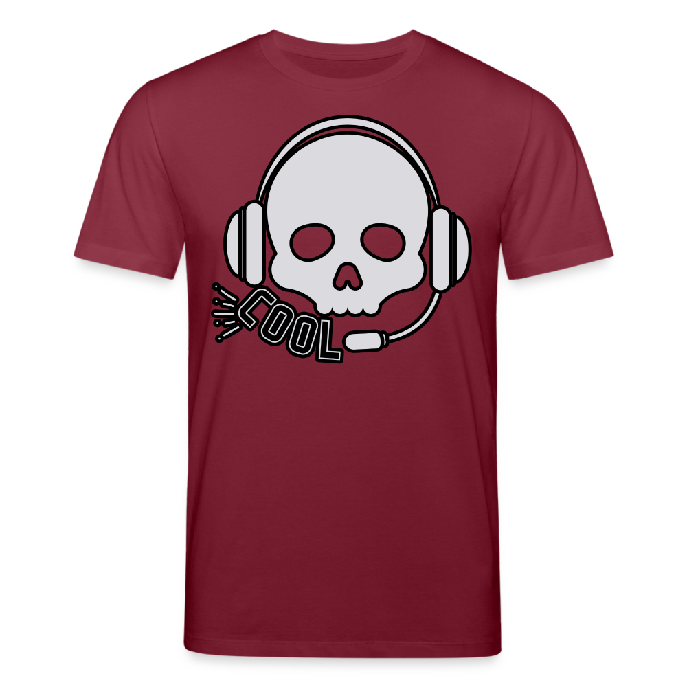 Männer Bio-T-Shirt von Stanley & Stella Skull DJ Sound - Burgunderrot