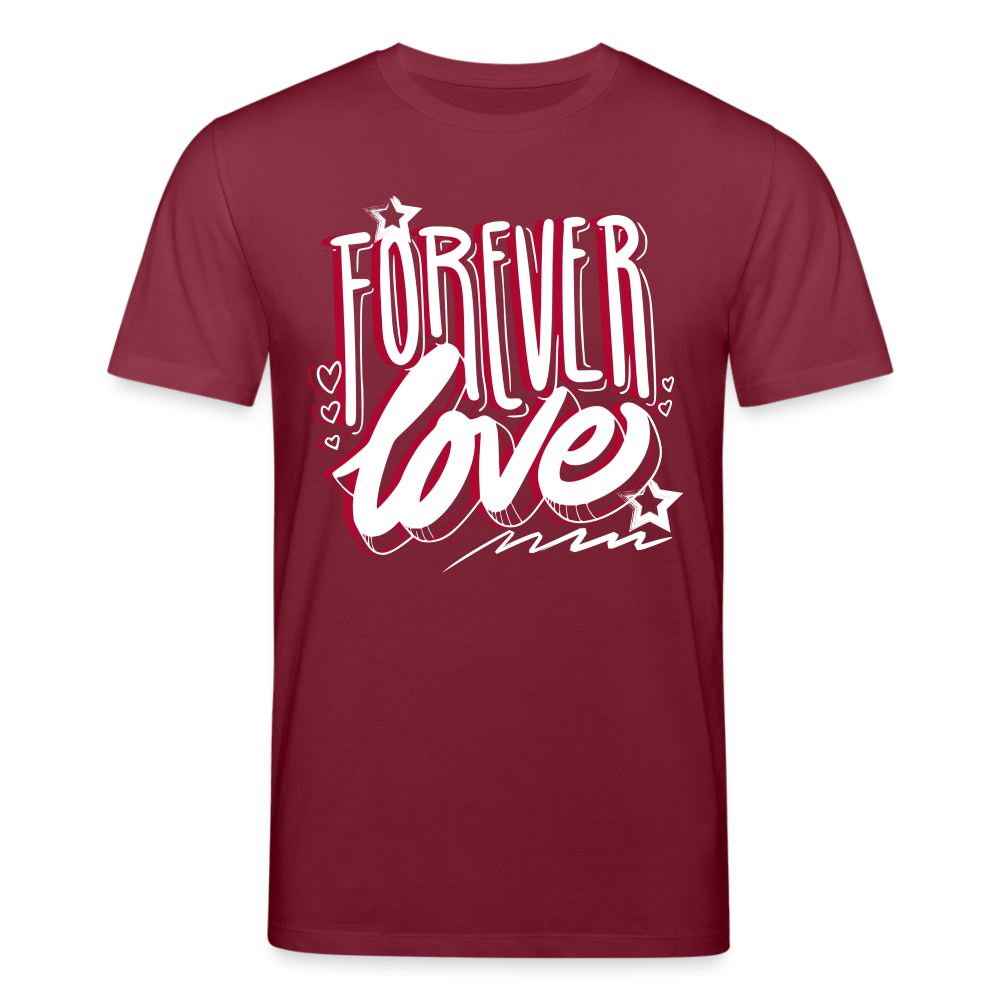 Männer Bio-T-Shirt von Stanley & Stella Forever LOVE - Burgunderrot