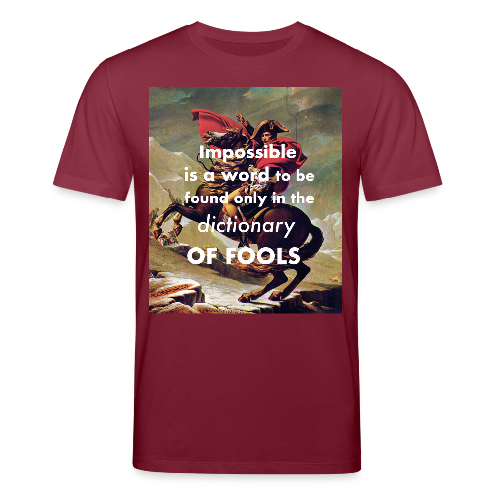Männer Bio-T-Shirt von Stanley & Stella Impossible Napoleon - Burgunderrot