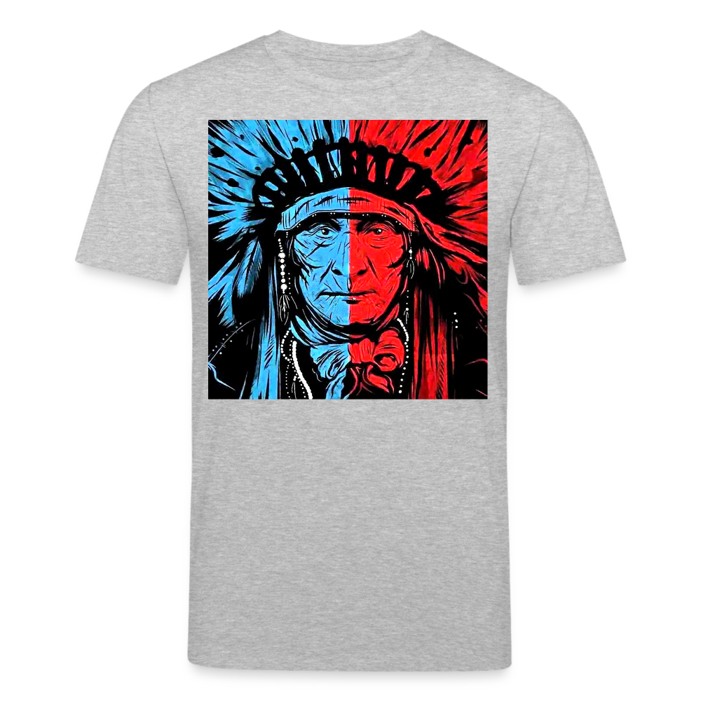 Männer Bio-T-Shirt von Stanley & Stella Indianer Häuptling - Grau meliert