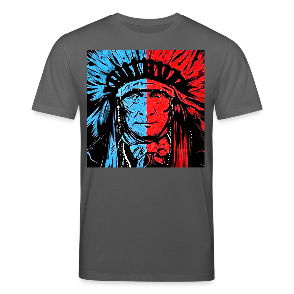 Männer Bio-T-Shirt von Stanley & Stella Indianer Häuptling - Anthrazit