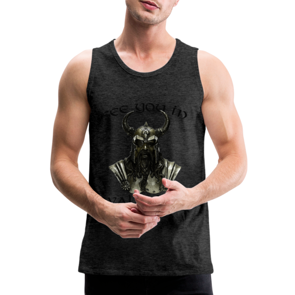 Männer Premium Tanktop T-Shirt Muskelshirt Achselshirt See You in Valhalla - Anthrazit