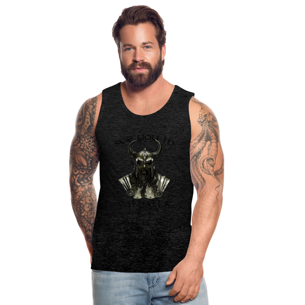 Männer Premium Tanktop T-Shirt Muskelshirt Achselshirt See You in Valhalla - Anthrazit