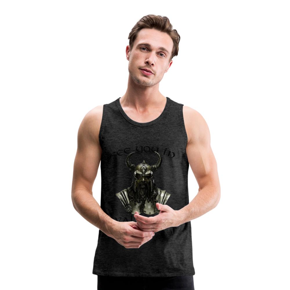 Männer Premium Tanktop T-Shirt Muskelshirt Achselshirt See You in Valhalla - Anthrazit