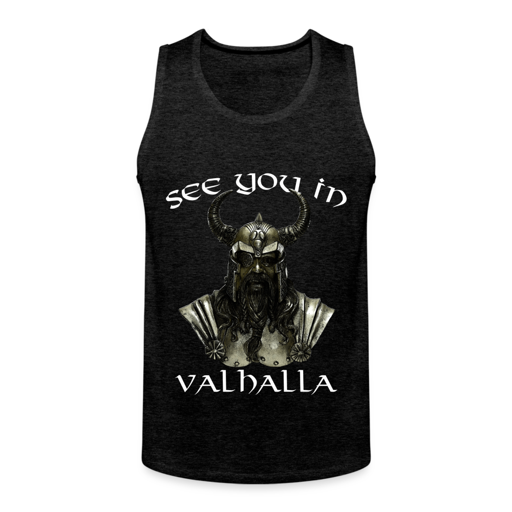 Männer Premium Tanktop T-Shirt Muskelshirt Achselshirt See You in Valhalla - Anthrazit