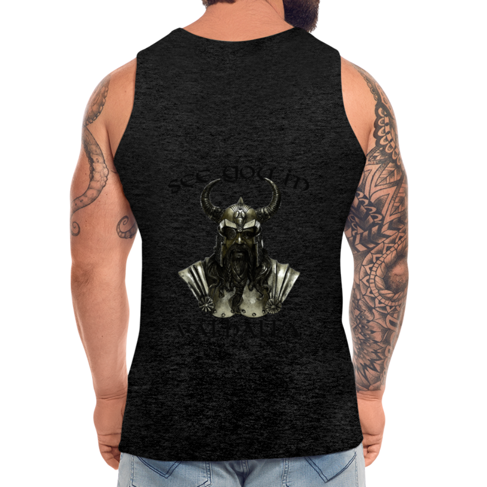 Männer Premium Tanktop T-Shirt Muskelshirt Achselshirt See You in Valhalla - Anthrazit