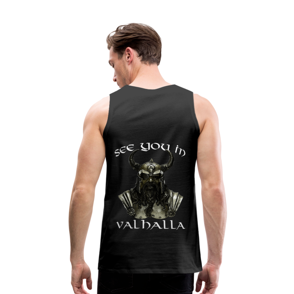 Männer Premium Tanktop T-Shirt Muskelshirt Achselshirt See You in Valhalla - Schwarz