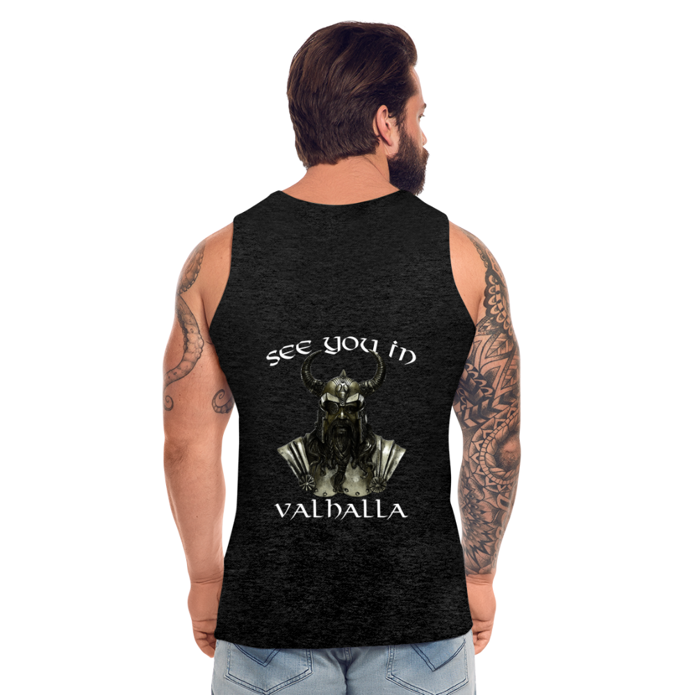 Männer Premium Tanktop T-Shirt Muskelshirt Achselshirt See You in Valhalla - Anthrazit