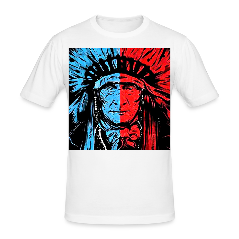 Männer Gildan Heavy Kurzarm T-Shirt Streetwear Indianer - weiß