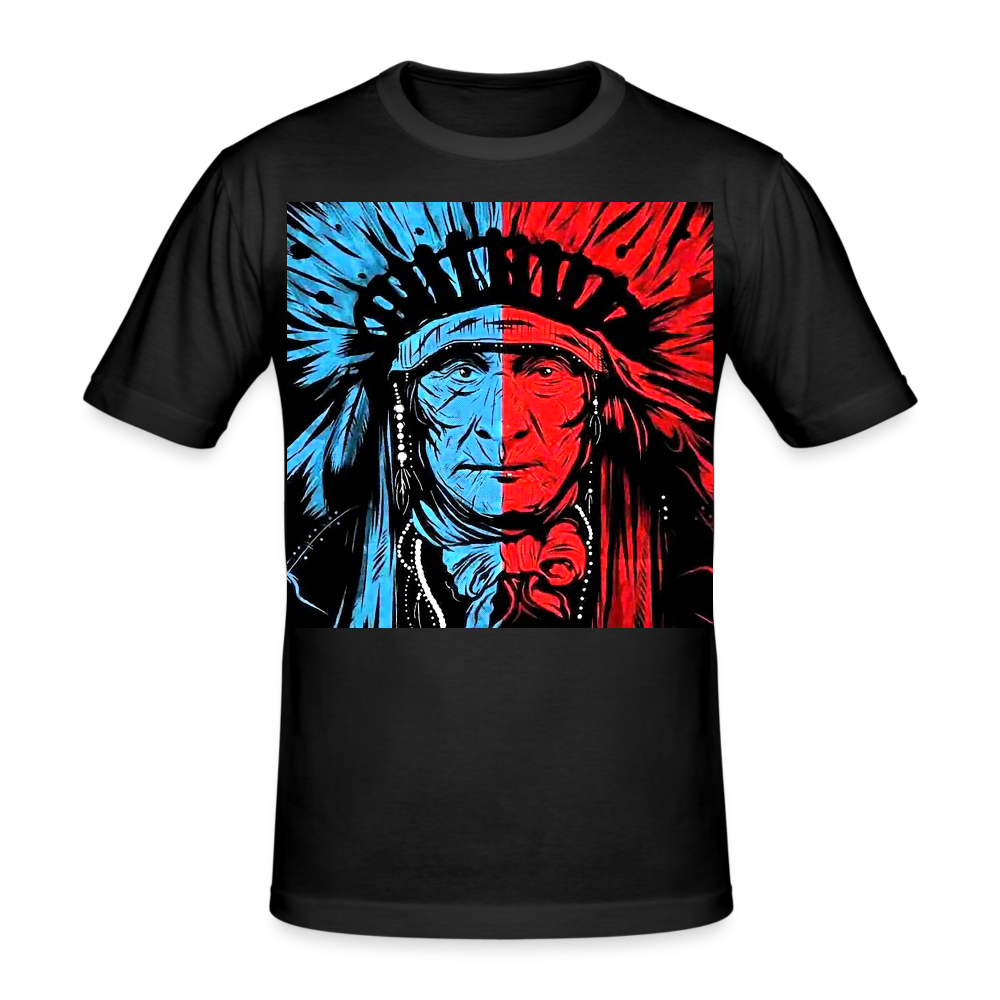 Männer Gildan Heavy Kurzarm T-Shirt Streetwear Indianer - Schwarz