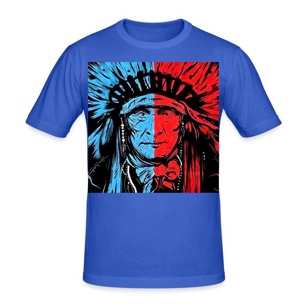 Männer Gildan Heavy Kurzarm T-Shirt Streetwear Indianer - Königsblau