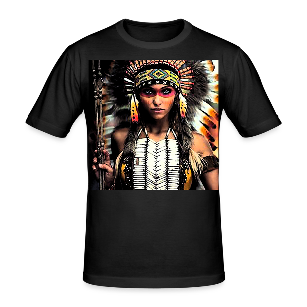 Männer Gildan Heavy Kurzarm T-Shirt Streetwear Indianer - Schwarz