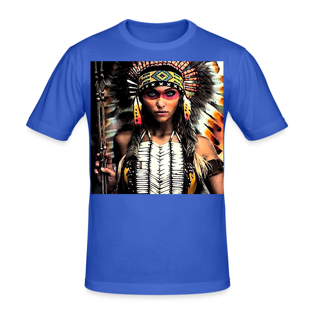 Männer Gildan Heavy Kurzarm T-Shirt Streetwear Indianer - Königsblau