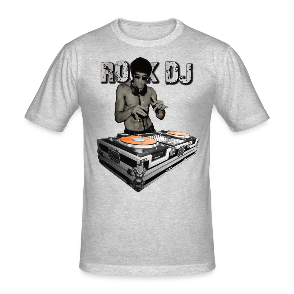 Männer Gildan Heavy Kurzarm T-Shirt Streetwear Bruce Lee - Grau meliert