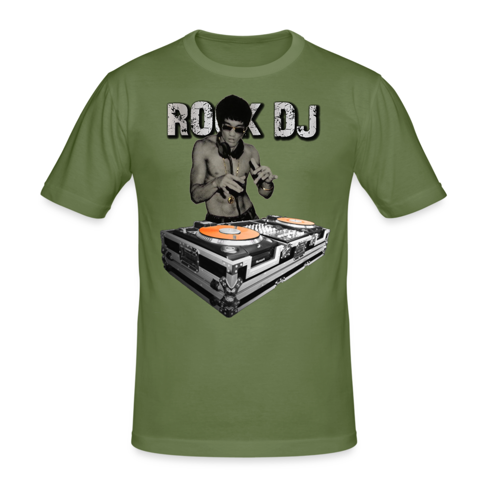 Männer Gildan Heavy Kurzarm T-Shirt Streetwear Bruce Lee - Militärgrün