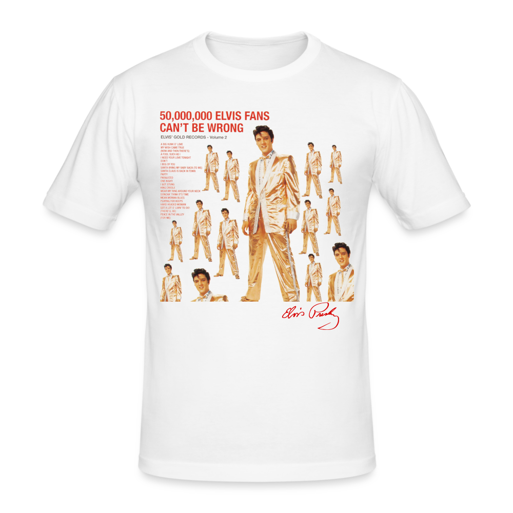 Männer Gildan Heavy Kurzarm T-Shirt Streetwear Elvis - weiß