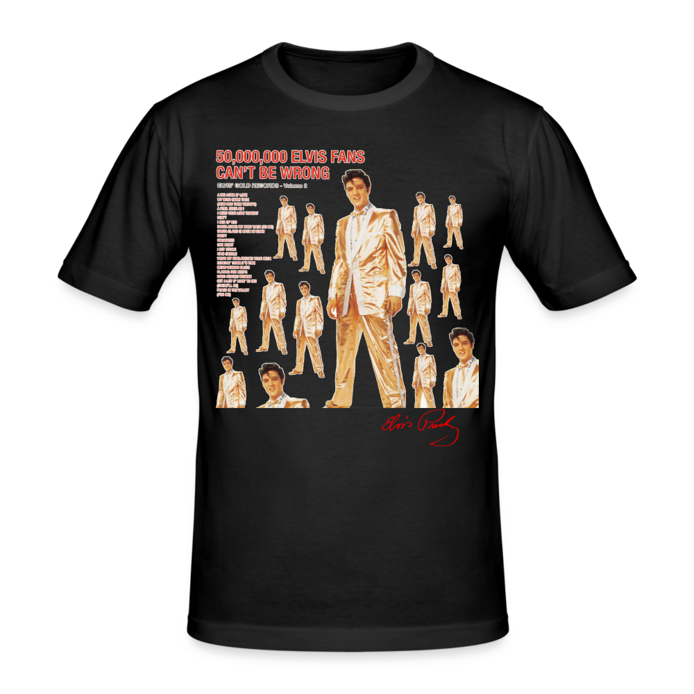 Männer Gildan Heavy Kurzarm T-Shirt Streetwear Elvis - Schwarz