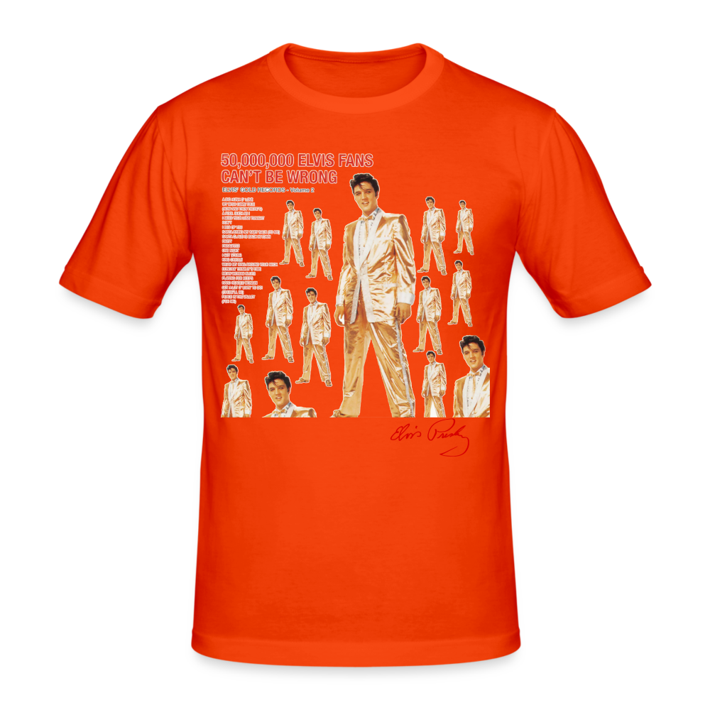 Männer Gildan Heavy Kurzarm T-Shirt Streetwear Elvis - kräftig Orange