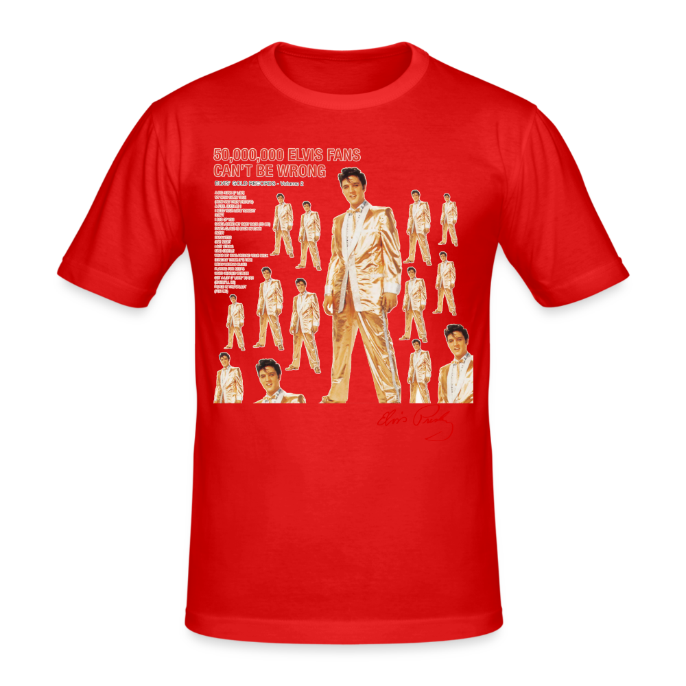 Männer Gildan Heavy Kurzarm T-Shirt Streetwear Elvis - Rot