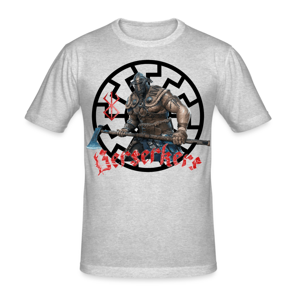 Männer Gildan Heavy Kurzarm T-Shirt Streetwear Berserkers - Grau meliert