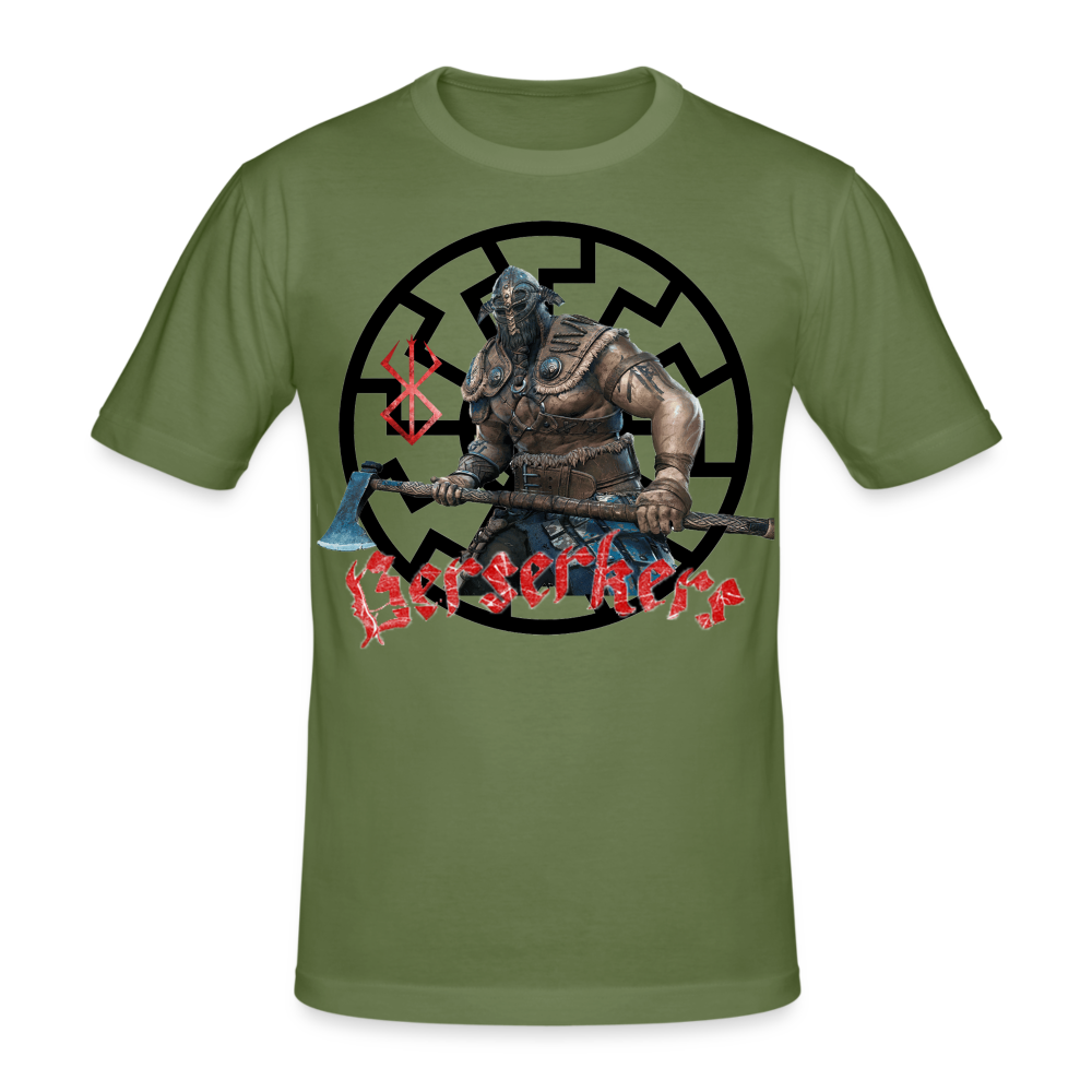 Männer Gildan Heavy Kurzarm T-Shirt Streetwear Berserkers - Militärgrün
