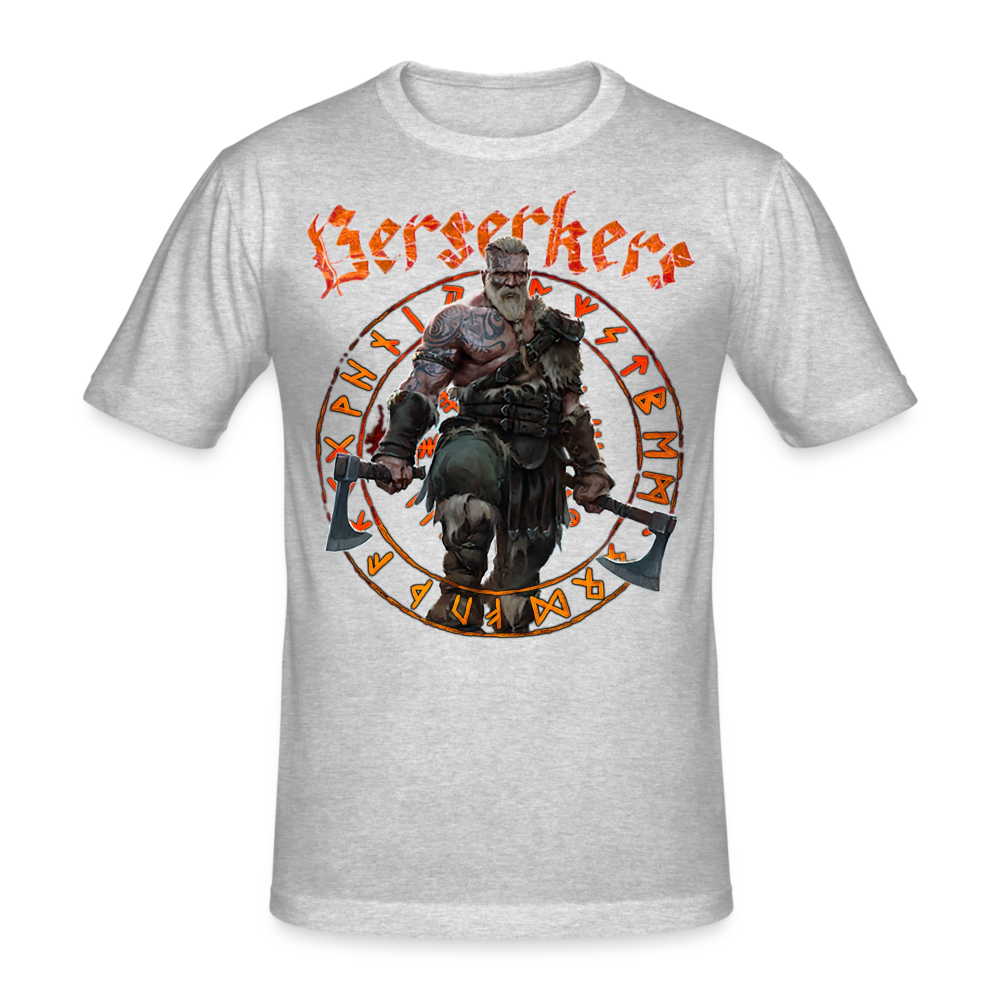 Männer Gildan Heavy Kurzarm T-Shirt Streetwear Berserkers - Grau meliert