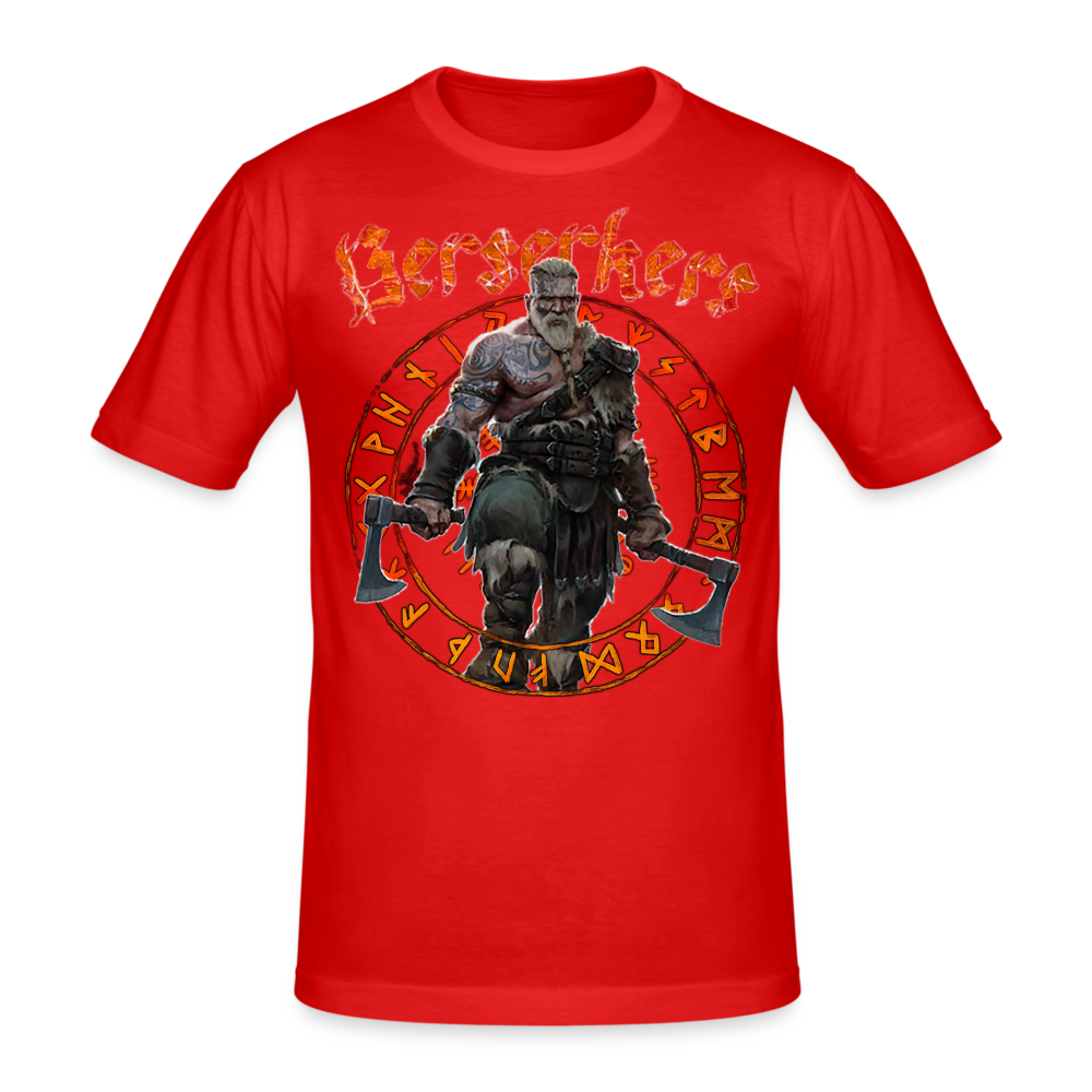 Männer Gildan Heavy Kurzarm T-Shirt Streetwear Berserkers - Rot