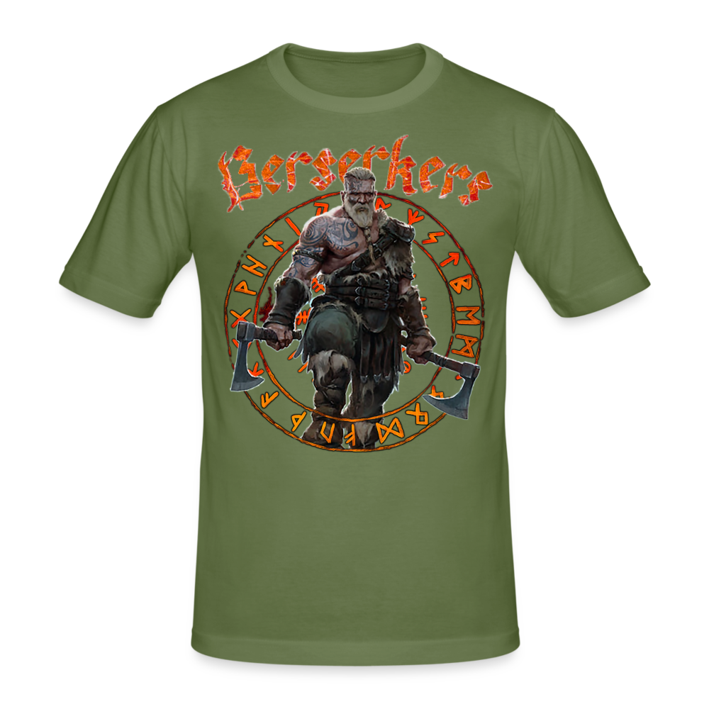 Männer Gildan Heavy Kurzarm T-Shirt Streetwear Berserkers - Militärgrün