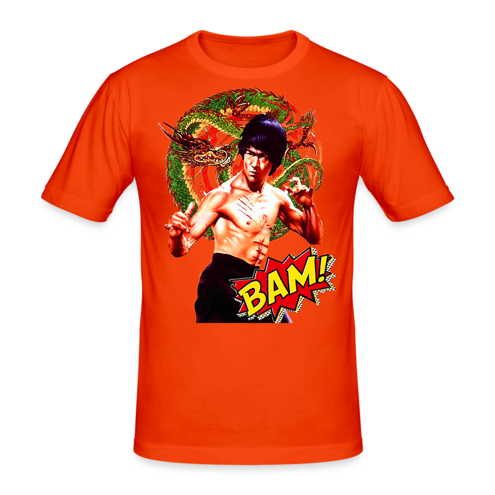 Männer Gildan Heavy Kurzarm T-Shirt Streetwear Bruce Lee - kräftig Orange